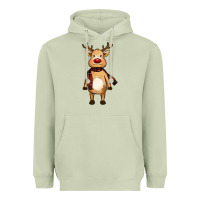 Matcha cute reindeer Heavyweight Hoodie - RanaPortraitStore