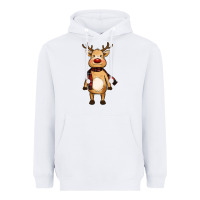 White cute reindeer Heavyweight Hoodie - RanaPortraitStore