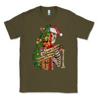 Army Green sorta merry sorta scary skeleton Classic Tee - FaDigitalArtStudio