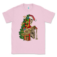 Bubblegum Pink sorta merry sorta scary skeleton Classic Tee - FaDigitalArtStudio