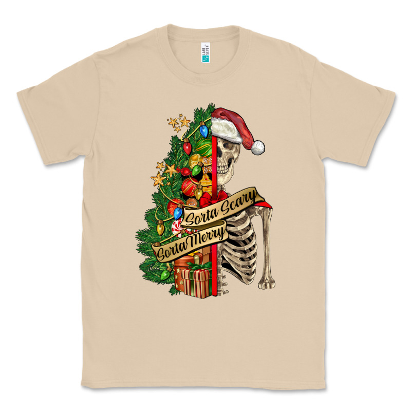 Sorta Merry Sorta Scary Skeleton Classic Tee by FaDigitalArtStudio | Teevron