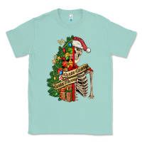 Seafoam sorta merry sorta scary skeleton Classic Tee - FaDigitalArtStudio