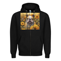 Black bulldog Zipper Hoodie - Unal Design