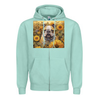Seafoam bulldog Zipper Hoodie - Unal Design