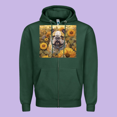 Zipper Hoodie bulldog