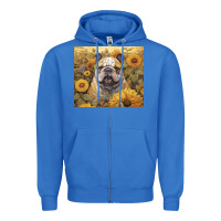 True Royal bulldog Zipper Hoodie - Unal Design