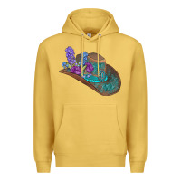 Antique Gold cowboy hat Premium Hoodie - AdoDesignShop