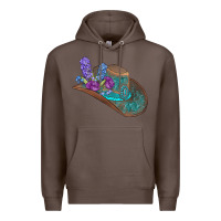 Coffee cowboy hat Premium Hoodie - AdoDesignShop