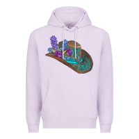 Lilac cowboy hat Premium Hoodie - AdoDesignShop