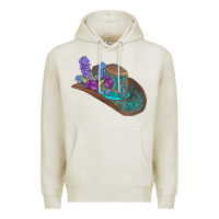 Oatmeal Heather cowboy hat Premium Hoodie - AdoDesignShop