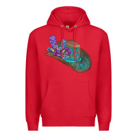 Red cowboy hat Premium Hoodie - AdoDesignShop