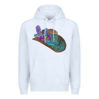 White cowboy hat Premium Hoodie - AdoDesignShop