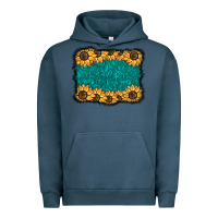 Pigment Midnight Navy sunflower background Urban Hoodie - BarkalooDesign