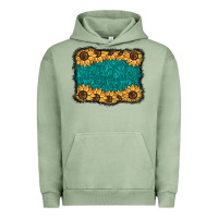 Pigment Oil Green sunflower background Urban Hoodie - BarkalooDesign