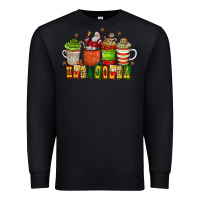Black hot cocoa Premium Sweatshirt - CowhideDigitalArt