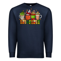 Navy hot cocoa Premium Sweatshirt - CowhideDigitalArt