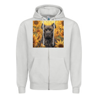 Dove Grey cane corso Zipper Hoodie - Unal Design