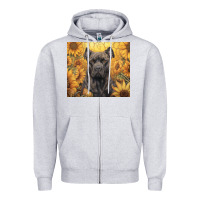 Heather Grey cane corso Zipper Hoodie - Unal Design