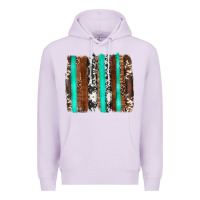 Lilac western cowhide wood and turquoise glitter brushstrokes Premium Hoodie - Artiststas