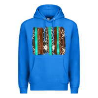 True Royal western cowhide wood and turquoise glitter brushstrokes Premium Hoodie - Artiststas