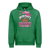 Emerald As A Aries Girl I Was Born With My Heart On My Sleeve And A Mouth Urban Hoodie - Jasminsmagicworld