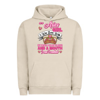Pigment French Oak As A Aries Girl I Was Born With My Heart On My Sleeve And A Mouth Urban Hoodie - Jasminsmagicworld