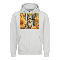 Dove Grey chihuahua Zipper Hoodie - Unal Design