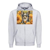 Heather Grey chihuahua Zipper Hoodie - Unal Design