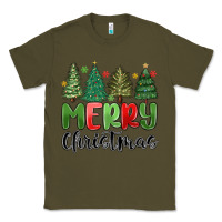 Army Green merry christmas trees Classic Tee - MaliasSmallBusiness