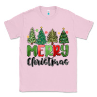 Bubblegum Pink merry christmas trees Classic Tee - MaliasSmallBusiness
