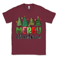 Burgundy merry christmas trees Classic Tee - MaliasSmallBusiness
