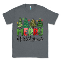 Charcoal Heather merry christmas trees Classic Tee - MaliasSmallBusiness