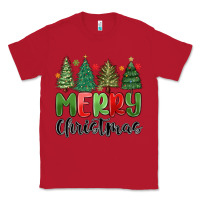 Red merry christmas trees Classic Tee - MaliasSmallBusiness