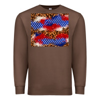 Chestnut 4th of July USA flag leopard 20oz tumbler Premium Sweatshirt - Neo Western