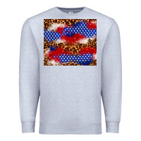 Heather Grey 4th of July USA flag leopard 20oz tumbler Premium Sweatshirt - Neo Western