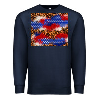 Navy 4th of July USA flag leopard 20oz tumbler Premium Sweatshirt - Neo Western