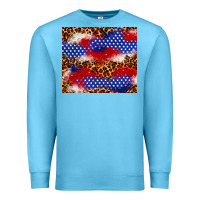 Ocean Blue 4th of July USA flag leopard 20oz tumbler Premium Sweatshirt - Neo Western