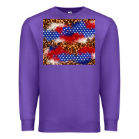 Purple 4th of July USA flag leopard 20oz tumbler Premium Sweatshirt - Neo Western