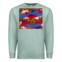 Seafoam 4th of July USA flag leopard 20oz tumbler Premium Sweatshirt - Neo Western