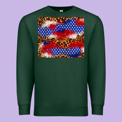 4th Of July Usa Flag Leopard 20oz Tumbler Premium Sweatshirt Designed By Neo Western
