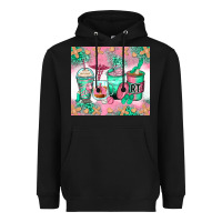 Black respiratory therapist coffee cups Heavyweight Hoodie - Zillion Design Studio