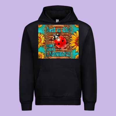 Just A Girl Who Loves Ladybugs Urban Hoodie Designed By Lillyallendesigns