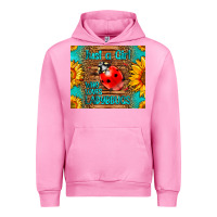 Fuchsia Pink just a girl who loves ladybugs Urban Hoodie - LillyAllenDesigns