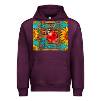 Mauve Wine just a girl who loves ladybugs Urban Hoodie - LillyAllenDesigns