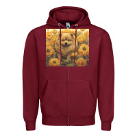 Burgundy chow chow Zipper Hoodie - Unal Design