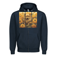 Navy chow chow Zipper Hoodie - Unal Design