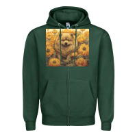 Sports Green chow chow Zipper Hoodie - Unal Design