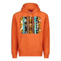 Carrot western cowhide leopard turquoise brushstrokes Premium Hoodie - Artiststas