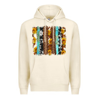 Tofu western cowhide leopard turquoise brushstrokes Premium Hoodie - Artiststas