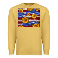 Antique Gold 4th of July USA flag sunflower 20oz tumbler Premium Sweatshirt - Neo Western